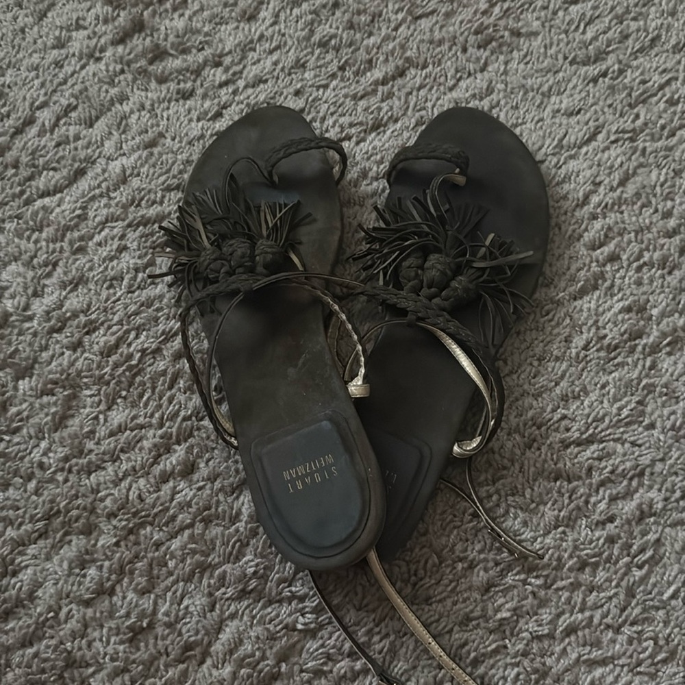 Stuart Weitzman Forest Green Sandal - Size 11